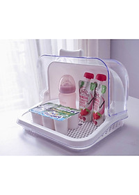 Khay úp bình sữa có nắp đậy màu trắng Kích thước: 31*29.5*22cm