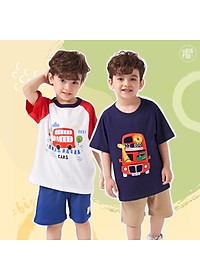 [MUA 1 SP TẶNG 1 SP - QUÀ TẶNG NGẪU NHIÊN]Áo cộc tay bé trai BIGFOX - MISS MEOW size đại mặc nhà mùa hè, áo phông cho bé trai chất cotton phong cách Âu Mỹ  cỡ 3-8 tuổi 10 - 26 kg QATE 01