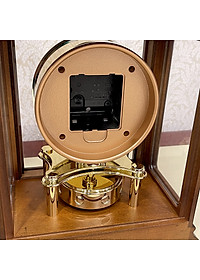 Đồng hồ để bàn Nhật Bản Rhythm CRH176NR06, Kt 23.5 x 28.0 x 15.0cm, 2.5kg Vỏ gỗ. Dùng Pin.