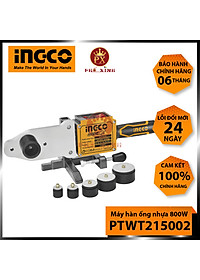 Máy hàn ống nhựa INGCO PTWT215002 | Máy hàn nhiệt 1500W, bộ ổ cắm nhiệt: 20, 25, 32, 40, 50, 63mm, Điều chỉnh nhiệt 0-30