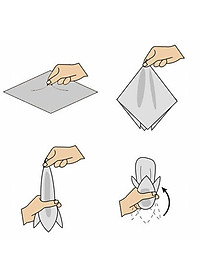 Khăn Cài Túi Áo Vest - Pocket Square - Phụ Kiện Cài Áo đỏ retro