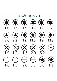 Bộ tua vít sửa chữa điện thoại/laptop 25 món trong 1