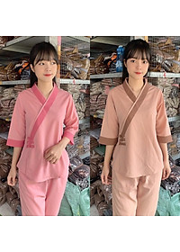 Đồ Lam Đi Chùa # Tim 3NÚT # Đồ Bộ Nữ # Quần Áo Nữ