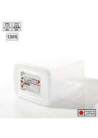 Hộp nhưa bảo quản thực phẩm 1300ml, có nắp mềm - Nội địa Nhật Bản