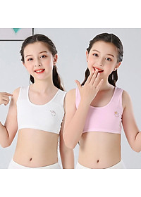 Bộ 5 áo lót học sinh nữ vải cotton dây bản to không đệm mút thoáng mát - ao lot hoc sinh nu day to