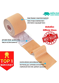 Băng keo dán cơ thể thao dododios chất liệu cao cấp chống chấn thương, bảo vệ trong quá trình tập gym, băng dán thể thao, băng dán cơ tay, băng dán cơ chân - Hàng chính hãng