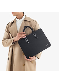 Túi Xách Cặp Da Nam Công Sở GENCE CGL08 Chất Liệu Da Bò Khóa Số Cao Cấp Màu Đen