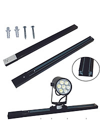 Combo 3 đèn rọi ray + 1 ray 1 mét vỏ trắng dùng cho trưng bày sản phẩm, chiếu rọi tranh