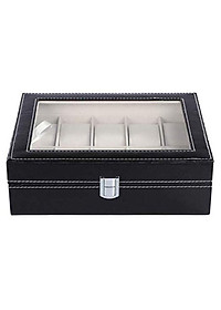 Hộp Đựng Đồng Hồ , Trang Sức 10 ngăn PaKaSa Loại Lớn 20 x 25 x 8 cm - Hàng Chính Hãng