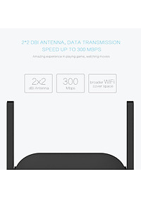 Thiết Bị Kích Sóng Xiaomi Wifi Repeater Pro 300Mbps 2.4G Với 2 Ăng Ten Phát Sóng Xa Hơn Khỏe Hơn Bộ Kích Sóng Wifi Xiaomi Pro