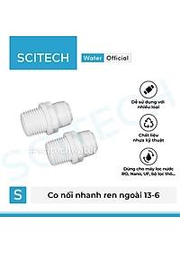 Co nối nhanh ren ngoài 13/17/21 ra dây 6 hoặc ren ngoài 13/17/21 ra dây 10 dùng trong máy lọc nước - Hàng chính hãng