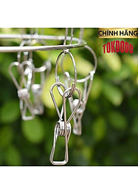 Móc Treo Quần Áo, Móc Phơi Đồ Trẻ Em Inox Kẹp Chống Rơi Kiểu Tròn 20 Kẹp Thương Hiệu TOKDODO