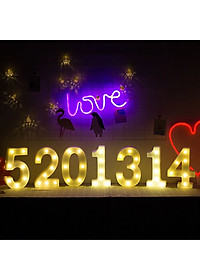 Đèn Led Chữ Cái Loại Lớn 22cm Trang Trí Tiệc Cưới, Sinh Nhật, Nhà Cửa KUNBE - Đủ 26 Chữ Cái A-Z, Các Số Từ 0-9 Và Biểu Tượng Trái Tim Đỏ, ...