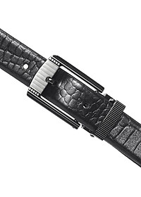 Thắt Lưng Nữ Da Thật Vân Cá Sấu Huy Hoàng HT5121 - Đen