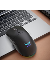 Chuột Led Không Dây Pin sạc T25 Gaming Cổng sạc TypeC chống mỏi cổ tay cho máy tính laptop hàng nhập khẩu