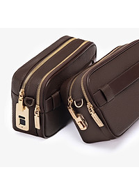 Ví Da Cầm Tay Clutch Nam Chính Hãng GENCE RB09 Da Bò Khóa Vân Tay Cao Cấp Màu Nâu