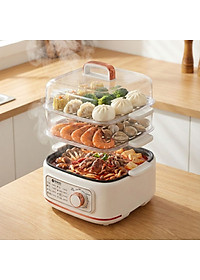 Nồi lẩu hấp thủy nhiệt Mishio MK382 khay hấp inox 304 - Hàng chính hãng