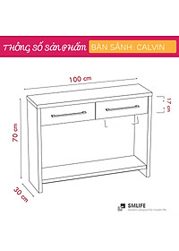 Bàn sofa dáng thấp cho phòng khách SMLIFE Calvin