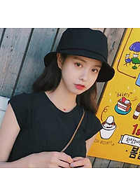 Mũ rộng vành trơn đơn giản dễ phối đồ, vành rộng chống nắng, chất liệu vải mềm mại, thoải mái - Hạnh Dương