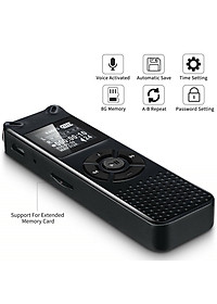 ROGTZ - Máy Ghi Âm Chuyên Nghiệp V91 Chip Xử Lý ATJ21275 Bộ nhớ 8Gb Loa ngoài Mic Thu Âm Kép Định dạng Nhiều chế độ ghi âm Ghi MP3/Wav Hỗ trợ Thẻ Nhớ Ngoài Màn hình LCD Pin 410mAh Thời gian Ghi 581 Giờ Mật Khẩu Bảo Vệ Hỗ trợ Đa Ngôn Ngữ - Hàng Chính Hãng