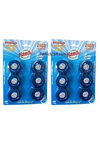 Bộ 2 vỉ 12 viên tẩy và làm thơm bồn cầu Hando Tienich168 TI119 (Xanh)