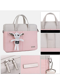 Túi chống sốc dành cho laptop macbook kèm gấu bông siêu cute đáng yêu