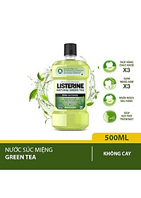 Nước súc miệng ngừa sâu răng vị trà xanh không cay Listerine Natural Green Tea 500ml – 100953223