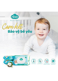 Khăn Ướt Đa Năng Không Mùi NIVA Gói 80 Tờ Tiện Dụng, Diệt Khuẩn, An Toàn Cho Trẻ Sơ Sinh Phụ Nữ Mang Thai