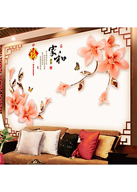 Decal dán tường ĐỖ QUYÊN AZALEA 3D CH2003 (170 x 110 cm)