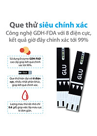 Máy đo đường huyết Yamada - Giọng nói tiếng Việt thông minh, đo chỉ số hồng cầu HCT, tặng 10 que thử