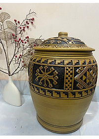 Thùng chum sành hũ gạo Bát Tràng 20 kg mẫu mới nhất 