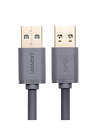 Dây USB 3.0 đực sang đực mạ vàng dài UGREEN US116 (Đen) - Hàng chính hãng