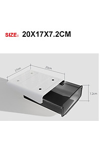 Ngăn Kéo Nhựa Nhỏ Mini, Khay Đựng Bút Gắn, Hộp ngăn kéo Treo Dưới Bàn Làm Việc Giúp Cất Giữ Gọn Gàng Bàn Làm Việc (Giao Màu Ngẫu Nhiên)