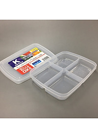Khay đựng thực phẩm chia 4 ngăn có nắp đậy Nakaya 710ml hàng Made in Japan #K154
