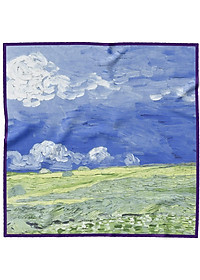 90x90cmKhăn bandana lụa quấn áo BlackPink - Khăn quàng cổ lụa vuông họa tiết tranh cổ điển Picaso