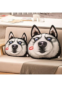 Gối ôm gấu bông chó Husky mặt ngáo - Thú Nhồi Bông - Đồ chơi sang trọng