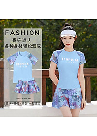 Đồ bơi nữ dạng váy duyên dáng kín đáo có quần short liền trong váy