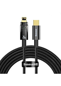 Cáp Sạc nhanh 20W tự ngắt Gen2 có đèn led báo Baseus Explorer Series cho iPhone13,12,11.....8plus/ iPad (Type C to IP Auto Power-Off, PD 20W Fast Charging Data Cable )- Hàng chính hãng