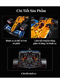 Bộ Đồ Chơi Xếp Hình Xe Đua F1 McLaren 1248 Chi Tiết, Đồ Chơi Mô Hình Xe Đua F1 McLaren Điều Khiển Từ Xa, Đồ Chơi Lắp Ghép Cao Cấp Ô Tô F1 McLaren Điều Khiển RC - Chính Hãng BABYBOSS