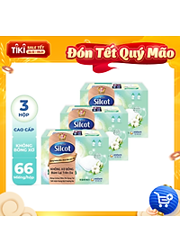 Bộ 3 Hộp Silcot Bông Trang Điểm (bông tẩy trang) Nhật Bản Cao Cấp (66 Miếng/Hộp)