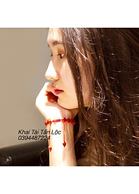 Vòng tay hạt đậu đỏ - Hồng đậu - tình yêu nồng thắm kèm hộp sang trọng