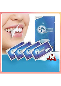Full hộp 7 cặp - 14 miếng dán trắng răng 3D White Teeth Whitening Strips Sena Beauty, mạnh gấp 25 lần kem đánh răng
