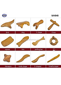 COMBO bộ 13 Dụng Cụ day ấn Huyệt Mát xa toàn thân kiểu Thái bằng gỗ Bách Xanh (MH848) Chăm sóc sức khỏe