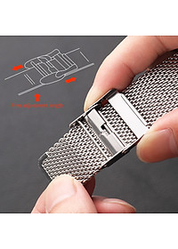 Dây đồng hồ thép không gỉ dây mesh cao cấp YE-008