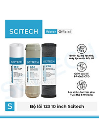 Bộ lõi lọc nước số 1,2,3 (PP-UDF-CTO) 10 inch dùng trong máy lọc nước RO, bộ lọc thô - Hàng chính hãng