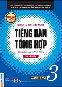 Trọn bộ tiếng hàn tổng trung cấp 3(SGK và SBT) Phiên bản trắng đen hover