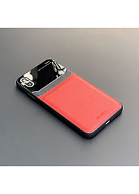 Ốp lưng da kính cao cấp dành cho iPhone X / iPhone XS - Màu đỏ - Hàng nhập khẩu - DELICATE