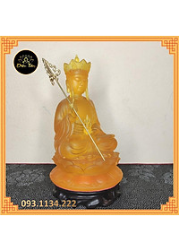 Tượng địa tạng vương bồ tát – tượng phật Địa Tạng lưu ly màu vàng cao 21cm đồ thờ cúng phong thủy shop Diệu Tâm