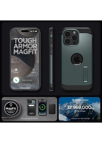 Ốp lưng dành cho iPhone 15 Pro Max Spigen Tough Armor MagFit - Hàng Chính Hãng