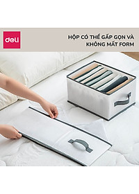 Hộp vải đựng quần áo chia ngăn chống nước, Túi vải chia 12 ngăn đựng áo quần khung cứng sắp xếp tủ gọn gàng